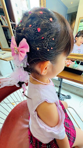 お子様のヘアアレンジ。