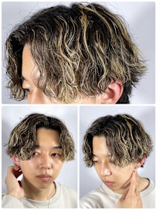 ナチュラルセンターパート×金メッシュ - ヒロ銀座ヘアーサロン神田店掲載