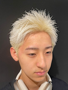 ホワイトスパイキーショート - ヒロ銀座BARBER SHOP 大宮店掲載