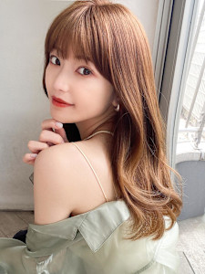 後れ毛が可愛い顔周りハイレイヤーロングチェリーブラウン  - AFLOAT/L 錦糸町【アフロートエル】掲載