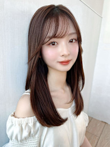 シャギーレイヤー韓国ワンホンヘアシースルーぱっつん前髪 - AFLOAT/L 錦糸町【アフロートエル】掲載