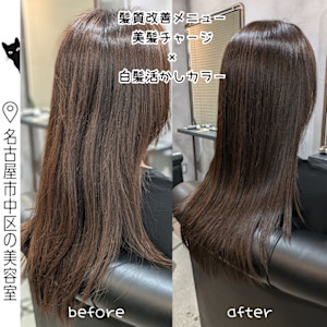 【白髪活かしカラー施術例】ロングヘアの髪質改善艶髪ケア！ - HANS 名古屋 伏見掲載