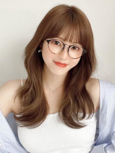 後れ毛が可愛い顔周りハイレイヤーロングチェリーブラウン - AFLOAT/L 錦糸町【アフロートエル】掲載