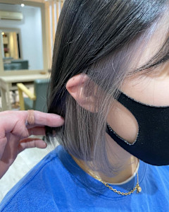 インナーカラーボブ×ホワイト/グレー - ACT 仙台店掲載