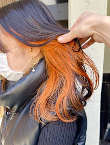 インナーカラー/イヤリングカラー/オレンジ/ブラック - ACT 仙台店掲載