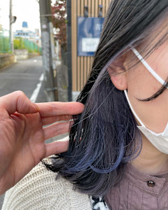 ブルーラベンダー×インナーカラー イヤリングカラー - ACT仙台 deuxieme掲載