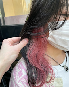 クリアピンク×インナーカラー/イヤリングカラー - ACT harajuku掲載