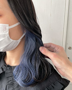 クリアブルー×インナーカラー/イヤリングカラー - ACT 十条店掲載