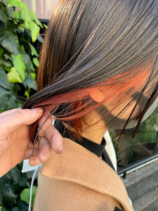 イヤリングカラー　オレンジ　ボブ - ACT 仙川店掲載