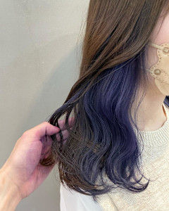 ブルーラベンダー×ラベンダーインナーカラー/イヤリングカラー - ACT 三鷹店掲載