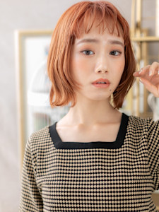 フレンチカジュアルオン眉前下がりボブパーマ　フェザーショート - COVER HAIR bliss【カバーヘア ブリス】志木/志木南口駅前店掲載