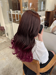 《花屋併設》裾カラー - mallow*花屋併設の美容院*掲載