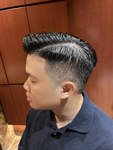 銀座　理容室　七三スタイル　フェードカット
