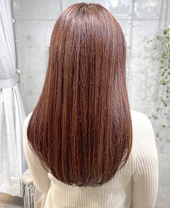 ブリーチなしオレンジブラウン