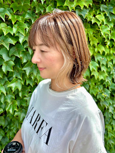 #脱白髪染め#くびれボブ#ホワイトベージュ - Leben: 【レーベン】掲載