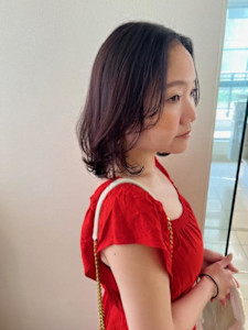 ニュアンスボブ　ボルドーカラー - STYLE 成城掲載