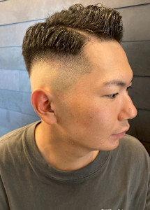フェードカット ベリーショート サイドパート バーバー - THIS IS BARBER 2nd掲載