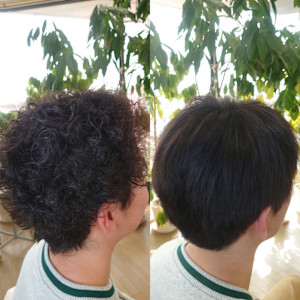 20代　学生　メンズ縮毛矯正！