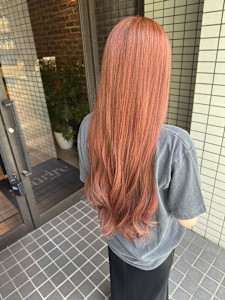 夏のアプリコットカラー - 半個室型美容室 Sourire 博多店掲載