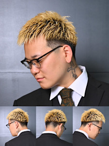 金髪クロップスタイル - MARLEY'S BAR BER 本店掲載