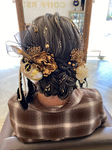 成人式/前撮り/ヘアセット/シニヨン