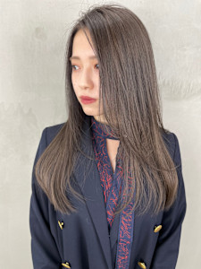 王道美髪ストレート/レイヤーカット／柔らかグレージュ - YuGO HAIR 勝どき店掲載