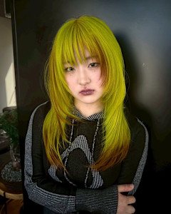 スラッシュカラー　デザインカラー　ハイトーン　原宿/表参道