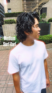 外国人風パーマ/大人のミディアムサーフカール