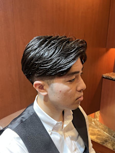 銀座　理容室　七三スタイル