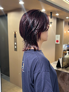 ワインレッド/ショートウルフ【ミワチカコ】 - PiNo C-LOOP UNITED 横浜掲載