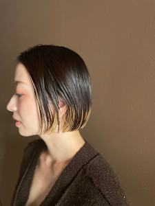 ミニボブ/ダブルカラー/ケアブリーチ/ハイライト - Chainon掲載