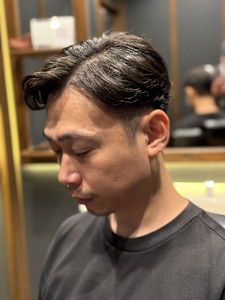 メンズ　ニュアンスパーマ　毛流れ　フェザー - 銀座shino掲載