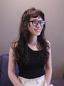 【田中結】パーマ　ロング　レイヤー　黒髪　くるくる - NERO FUTAKOTAMAGAWA掲載