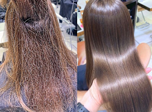 縮毛矯正ツヤツヤストレート髪質改善前髪なし前髪あり表参道 - GRAND掲載