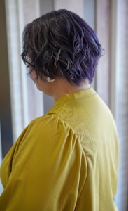 ハンサムショートパーマ × ダークアメジスト