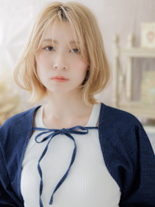 ブリーチオンカラーニュアンスパーマボブディ　ハッシュボブ - COVER HAIR bliss 【カバー ヘア ブリス】川口/ららテラス川口東口駅前店掲載