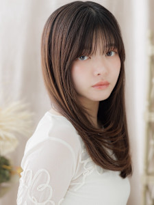 暗髪アッシュブラウン重軽ロングレイヤー　チャコールグレー - COVER HAIR & SPA bliss【カバーヘア アンド スパ ブリス】浦和/浦和西口店掲載