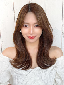 暗髪でも出せるこなれ感フェイスレイヤー×ナチュラルセミロング - AFLOAT/L 錦糸町【アフロートエル】掲載
