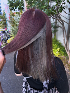 インナーカラー/グレージュ/チェリーレッド/韓国ヘア/赤紫カ - SET-UP 倉敷美和店【セットアップ】掲載