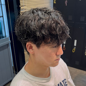 [藤沢]メンズカット黒髪マッシュルーズパーマ - STYLE Smart Salon掲載