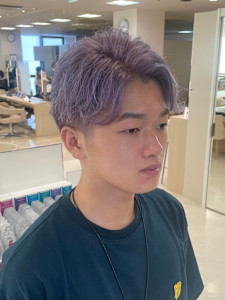 銀座/有楽町/メンズ/毛流れパーマ/ブリーチカラー - Charm by KENJE掲載