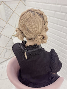 首元すっきり編み込みツインお団子＊まゆ - Lilme掲載