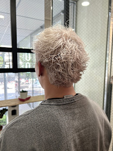 スパイキーショート/メンズハイトーン/ホワイトベージュ