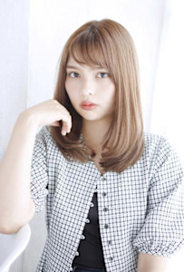 シースルーバングのAラインストレート - hair make nalu 荻窪西口 すずらん通り店掲載