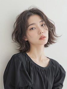 20代30代40代　ニュアンスゆるミディアムほつれ＃53 - BANCA＋n掲載