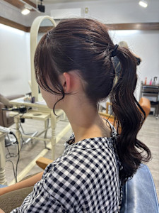 大人かわいい/ポニーテール - latte hair lemie掲載