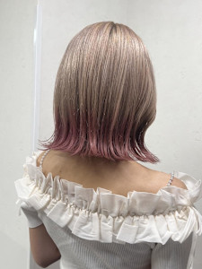 #ミルクティーベージュとピンクエンドカラー♪ - sie by KENJE掲載