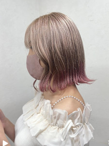 #ミルクティーベージュとピンクエンドカラー♪ - sie by KENJE掲載