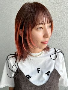 コーラルオレンジ/ナチュラルブラウン/ハッシュボブ - alia by artina 橋本店掲載