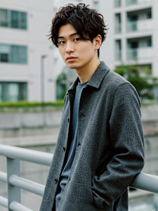 #メンズパーマ　#センターパート - Chocolat Abeno掲載